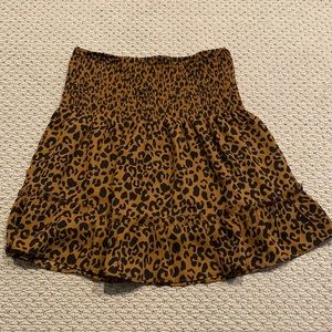 Aqua Cheetah Print Skirt